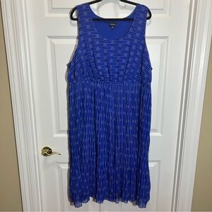Torrid Blue Pleated Sleeveless Sundress